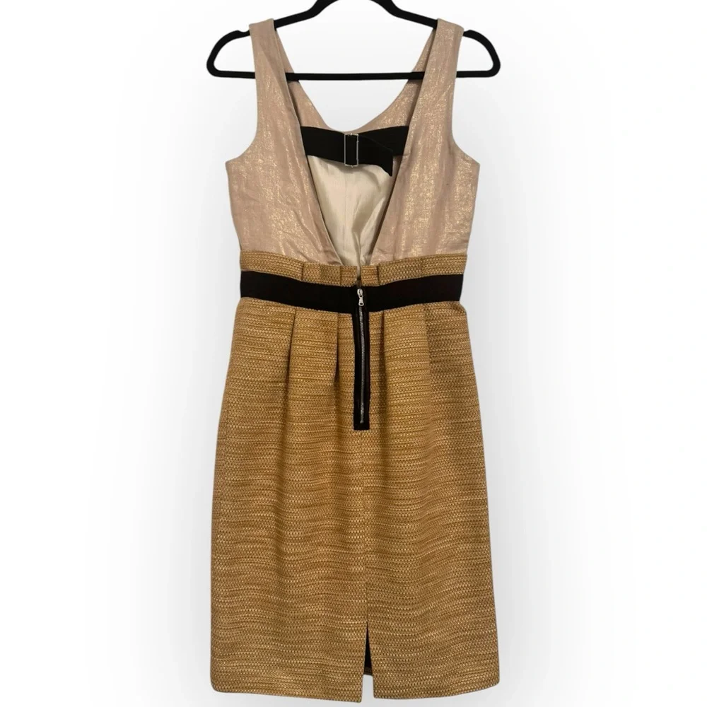 DOLCE & GABBANA Vintage Gold Metallic Dress, Size 44 IT (8 US) - Picture 10 of 16